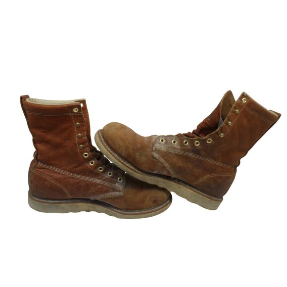 Thorogood Men's 8" Plain Toe Wedge Boots *Made in USA* 814-4364 Tobacco Size 12D - Picture 6 of 8